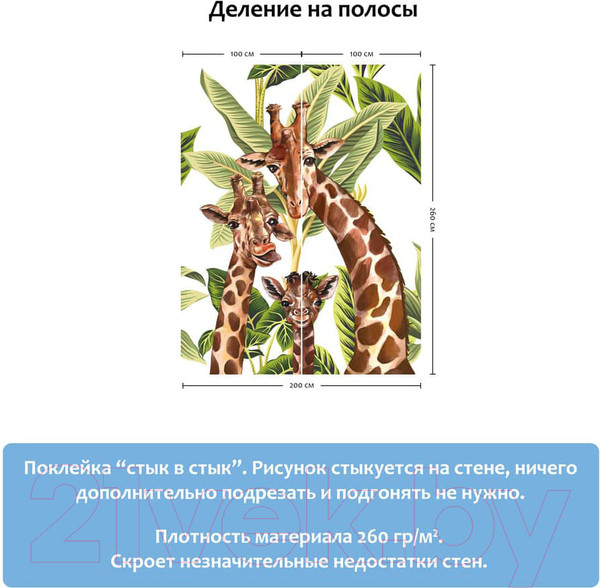 Изображение товара Фотообои листовые Citydecor Веселая семейка (200x260)