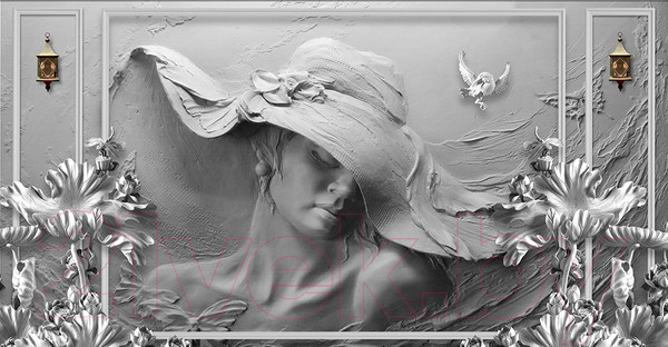 Изображение товара Фотообои листовые Citydecor Барельеф 3D (500x260)