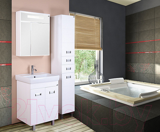 Изображение товара Тумба с умывальником Onika Балтика-Квадро 55.10 105521 + Тигода 1WH302126