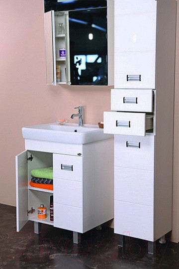 Изображение товара Тумба с умывальником Onika Балтика-Квадро 55.10 105521 + Тигода 1WH302126