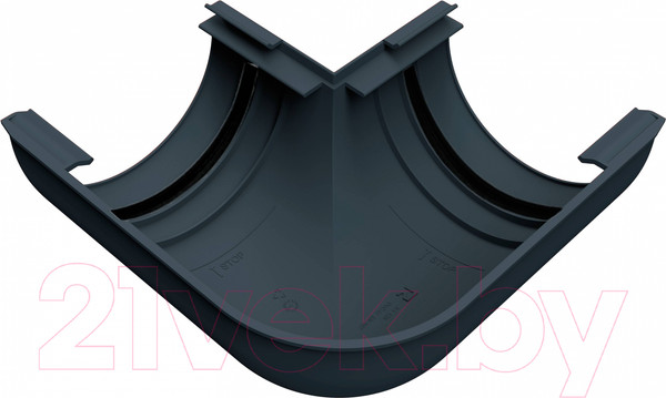 Изображение товара Угол желоба Ruplast Внутренний 90 градусов с уплотнителем RAL 7024 (серый графит)