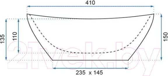 Изображение товара Умывальник REA Sofia Shiny Aiax U6597