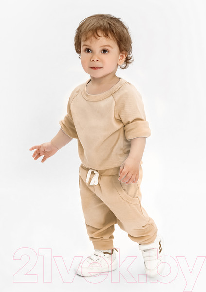 Изображение товара Костюм для малышей Amarobaby Fashion / AB-OD21-FS11/03-80 (бежевый, р. 80)