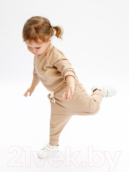 Изображение товара Костюм для малышей Amarobaby Fashion / AB-OD21-FS11/03-80 (бежевый, р. 80)