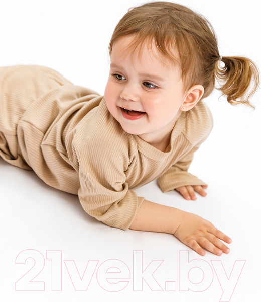 Изображение товара Костюм для малышей Amarobaby Fashion / AB-OD21-FS11/03-80 (бежевый, р. 80)