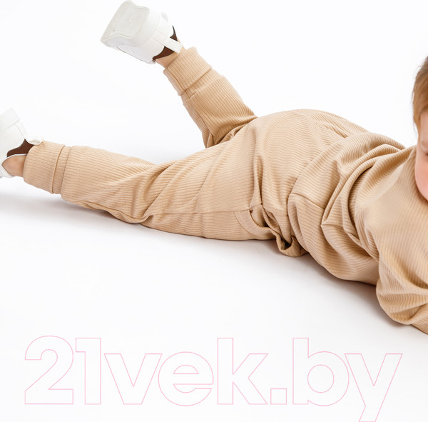 Изображение товара Костюм для малышей Amarobaby Fashion / AB-OD21-FS11/03-92 (бежевый, р. 92)