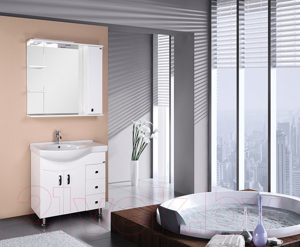 Изображение товара Тумба с умывальником Onika Эльбрус 82.10 R 108202 + Коралл 83 1WH110228