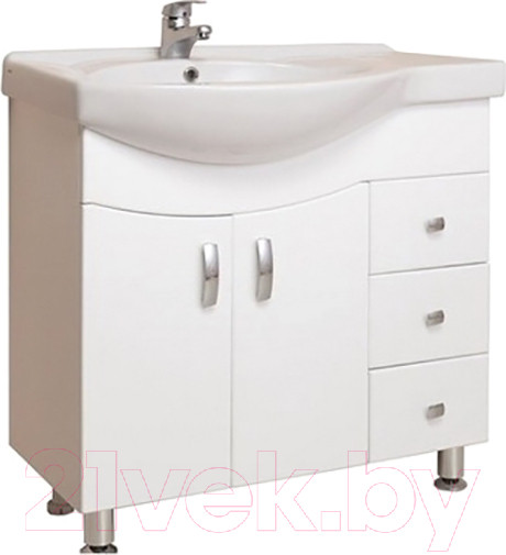 Изображение товара Тумба с умывальником Onika Эльбрус 82.10 R 108202 + Коралл 83 1WH110228