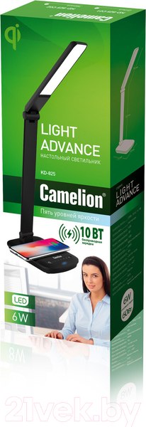 Изображение товара Настольная лампа Camelion KD-825 C02 (черный)