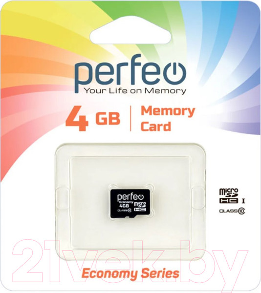 Изображение товара Карта памяти Perfeo MicroSDHC 4GB (Class 10) / PF4GMCSH10ES