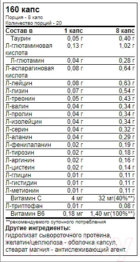 Изображение товара Комплексные аминокислоты Trec Nutrition Amino Max 6800 (160 капсул)