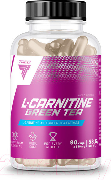 Изображение товара Комплексная пищевая добавка Trec Nutrition L-carnityne + Green Tea (90 капсул)