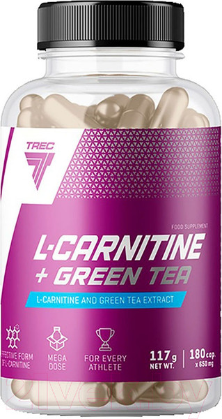 Изображение товара Комплексная пищевая добавка Trec Nutrition L-carnityne + Green Tea (180 капсул)