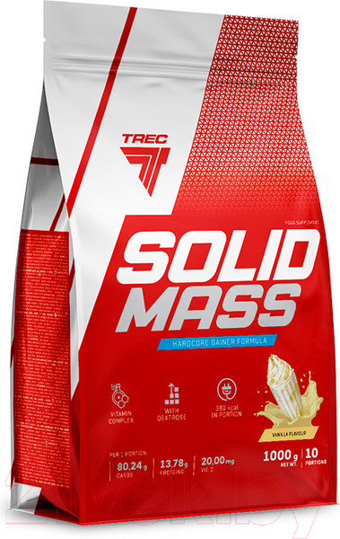 Изображение товара Гейнер Trec Nutrition Solid Mass (1кг, ваниль)