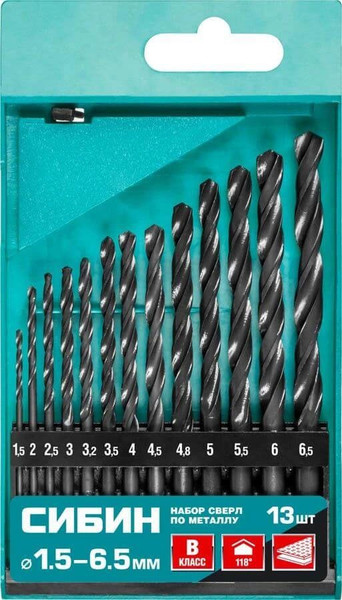 Изображение товара Набор сверл Сибин 29610-H13