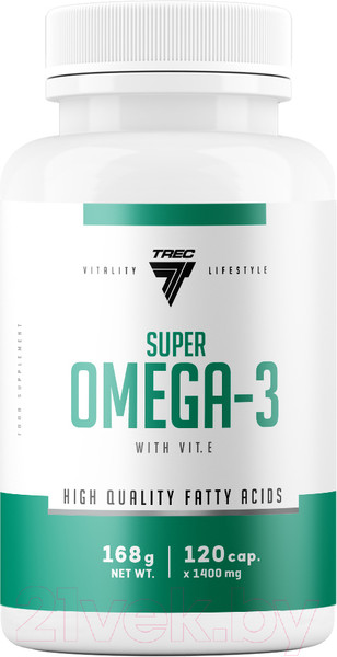 Изображение товара Жирные кислоты Trec Nutrition Super Omega-3 (120 капсул)