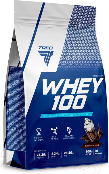 Протеин Trec Nutrition Whey 100 (900 грамм, шоколад)