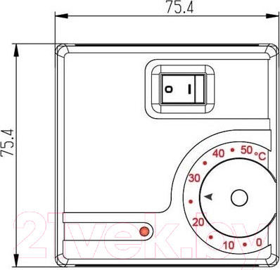 Изображение товара Терморегулятор для теплого пола Wirt ТРЛ-00