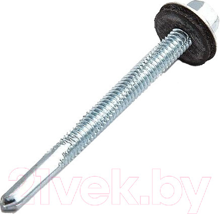 Изображение товара Саморез ЕКТ Кровельный с резиновой прокладкой 5.5х19 сверло PT3 / BW000103 (300шт, оцинкованный)