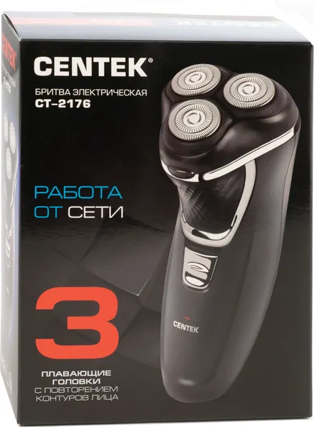 Изображение товара Электробритва Centek CT-2176 (черный/хром)