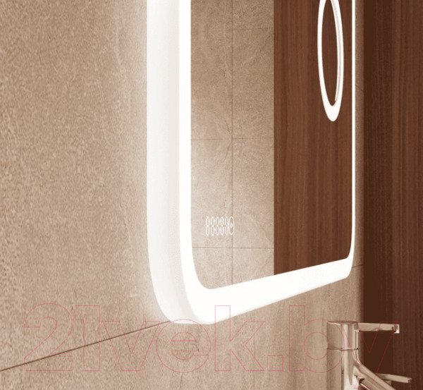 Изображение товара Зеркало Континент Bliss Led 120x70 (с увеличительным зеркалом и часами)