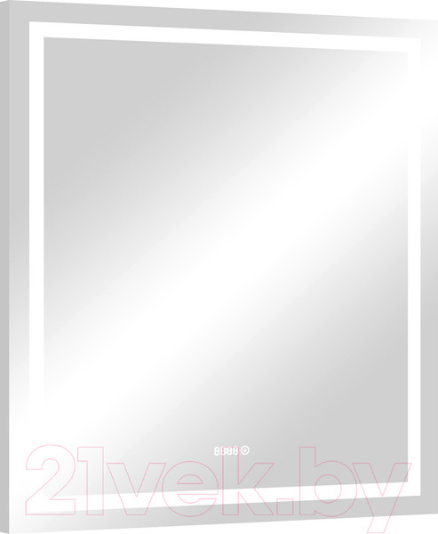 Изображение товара Зеркало Континент Verte Led 80x90 (с часами и датчиком движения)