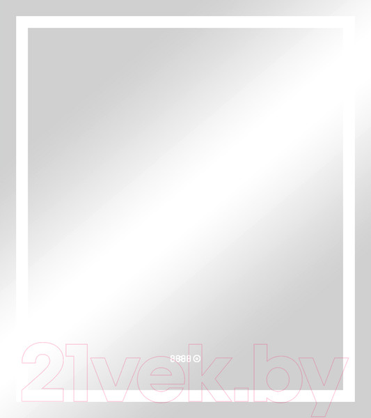 Изображение товара Зеркало Континент Verte Led 80x90 (с часами и датчиком движения)