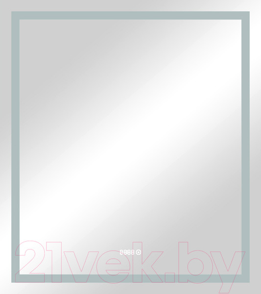 Изображение товара Зеркало Континент Verte Led 80x90 (с часами и датчиком движения)