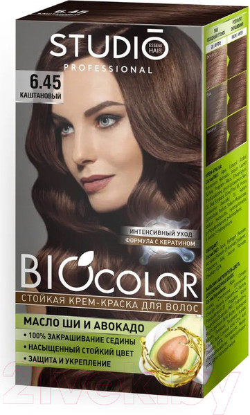 Изображение товара Крем-краска для волос Studio Professional BIOcolor 6.45 (каштановый)