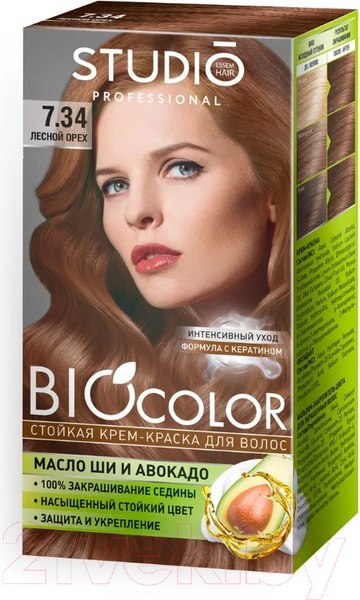 Изображение товара Крем-краска для волос Studio Professional BIOcolor 7.34 (лесной орех)
