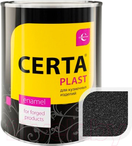 Изображение товара Эмаль Certa Plast Металлик (800г, черный)