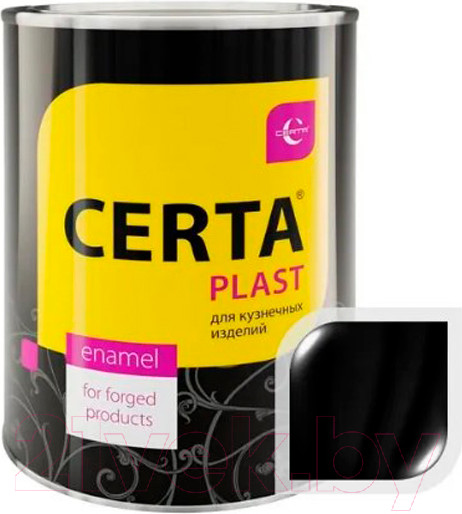 Изображение товара Эмаль Certa Plast (800г, полуглянцевый черный)
