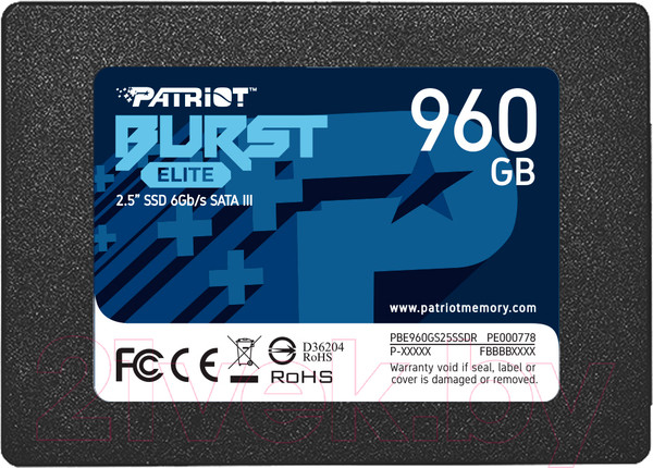 Изображение товара SSD диск Patriot Burst 960GB (PBE960GS25SSDR)