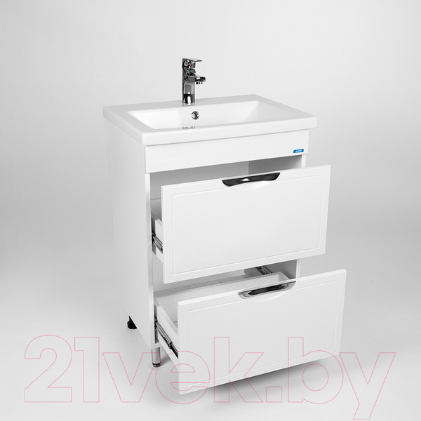 Изображение товара Тумба с умывальником Viant Лима Como 60 / VLIM60CO-T2Y + S-UM-COM60/1-w