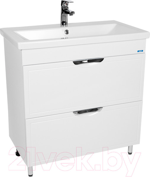 Изображение товара Тумба с умывальником Viant Лима Como 80 / VLIM80CO-T2Y + S-UM-COM80/1-w