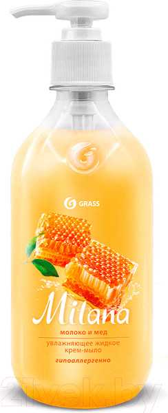 Изображение товара Мыло жидкое Grass Milana молоко и мед / 126100 (500мл)