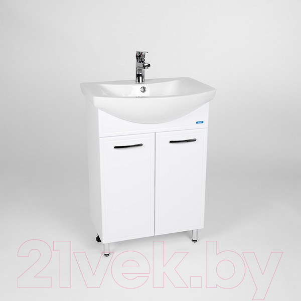 Изображение товара Тумба с умывальником Viant Милан Балтика 60 / VMIL60BA-T2ST + WH110246