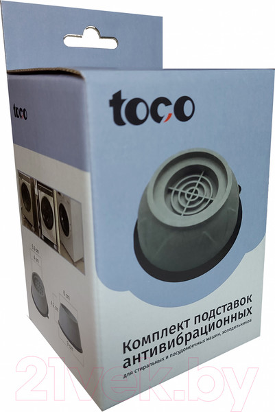 Изображение товара Комплект антивибрационных подставок Toco Противоскользящие (4шт)