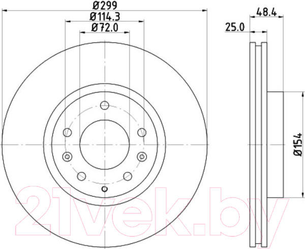 Изображение товара Тормозной диск Nisshinbo ND5024K