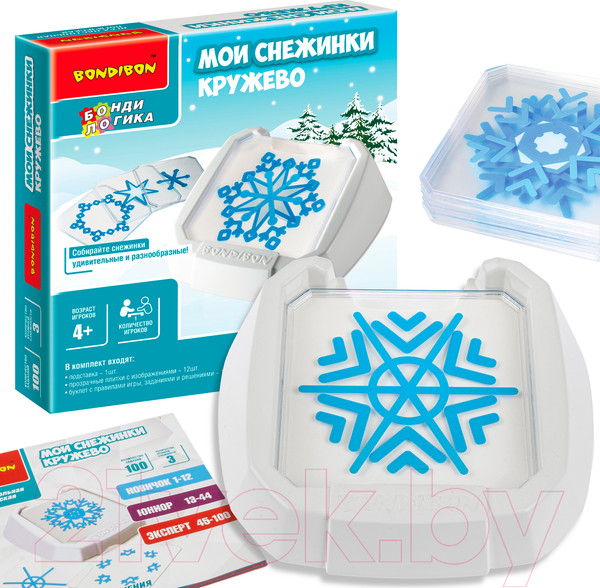 Изображение товара Игра-головоломка Bondibon Мои снежинки. Кружево / ВВ5078