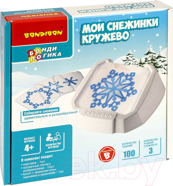 Изображение товара Игра-головоломка Bondibon Мои снежинки. Кружево / ВВ5078