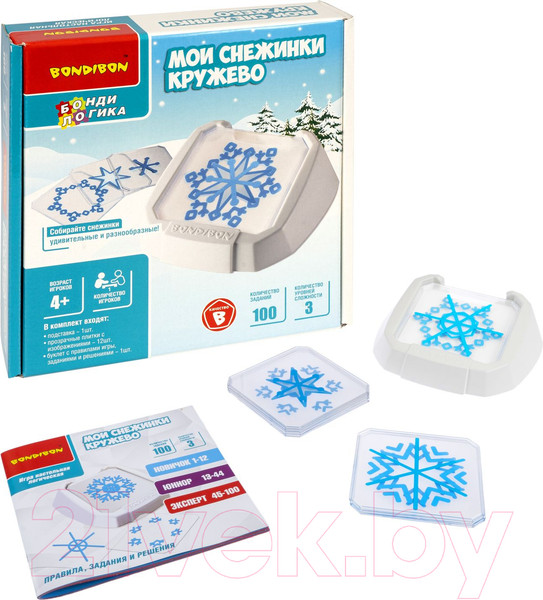 Изображение товара Игра-головоломка Bondibon Мои снежинки. Кружево / ВВ5078
