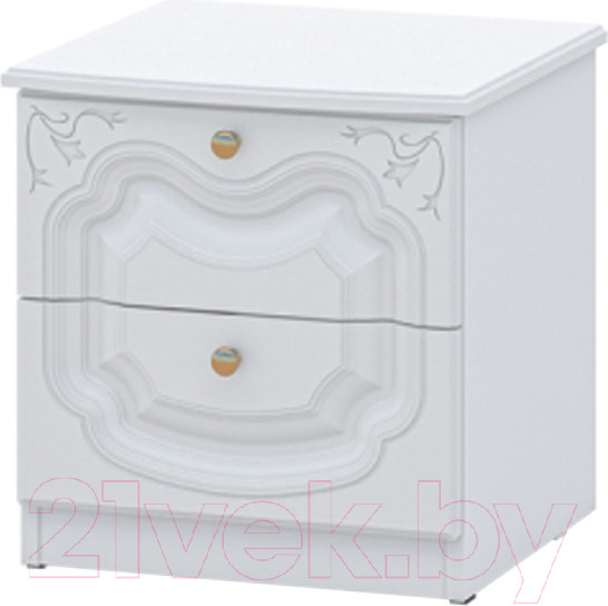 Изображение товара Прикроватная тумба Мебель-Неман Орхидея СП-002-16Д2 (белое дерево)
