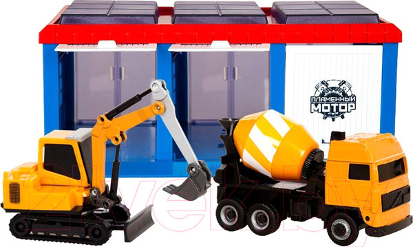 Изображение товара Гараж игрушечный Пламенный мотор Строительная техника / 870275