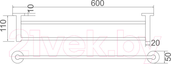 Изображение товара Держатель для полотенца Ledeme L71709B