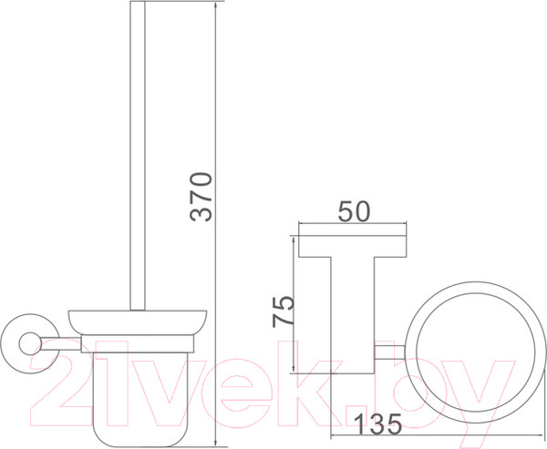 Изображение товара Ершик для унитаза Ledeme L71710B