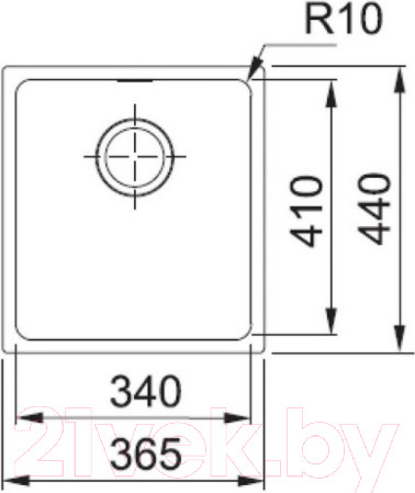 Изображение товара Мойка кухонная Franke Sirius Tectonite SID 110-34 (144.0603.819)