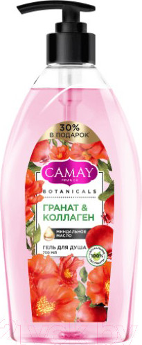 Изображение товара Гель для душа Camay Botanicals Цветы граната (750мл)