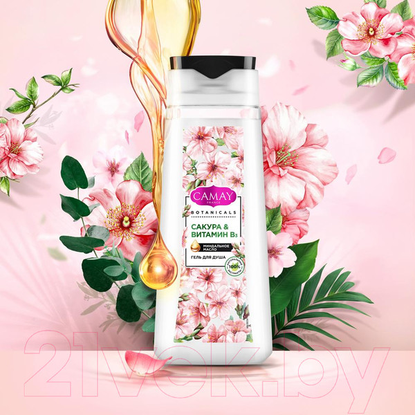 Изображение товара Гель для душа Camay Botanicals Японская сакура (250мл)
