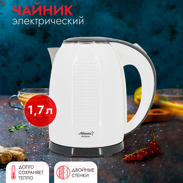 Изображение товара Электрочайник Atlanta ATH-2427 (белый)